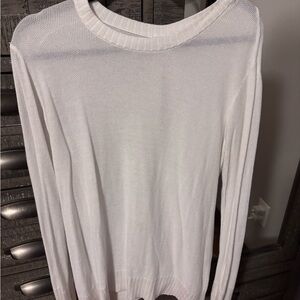 Lululemon White Long Sleeve Knit Sweater
